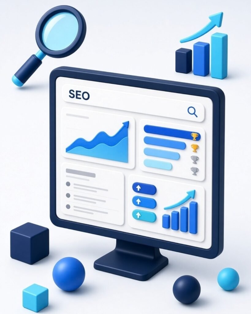 SEO services by Aakvora Digital for improving website search rankings